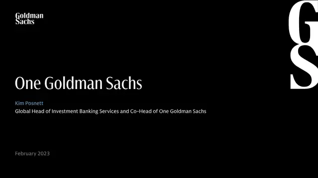 Goldman Sachs deck cover