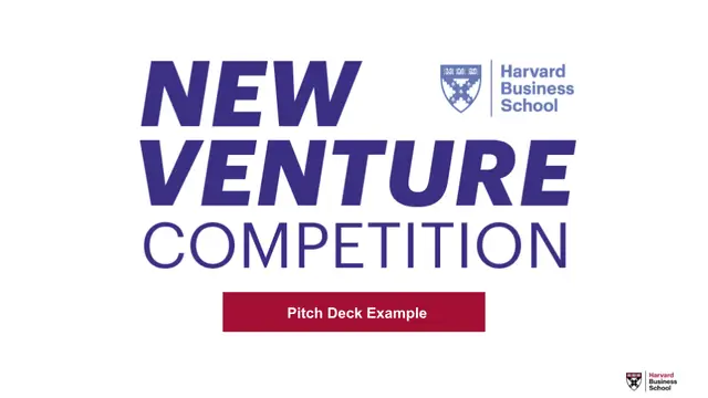 Harvard Business School deck cover